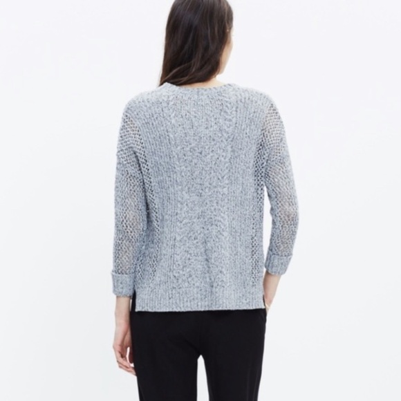 MADEWELL Marled Plaza Pullover Sweater Gray size s - Picture 2 of 10